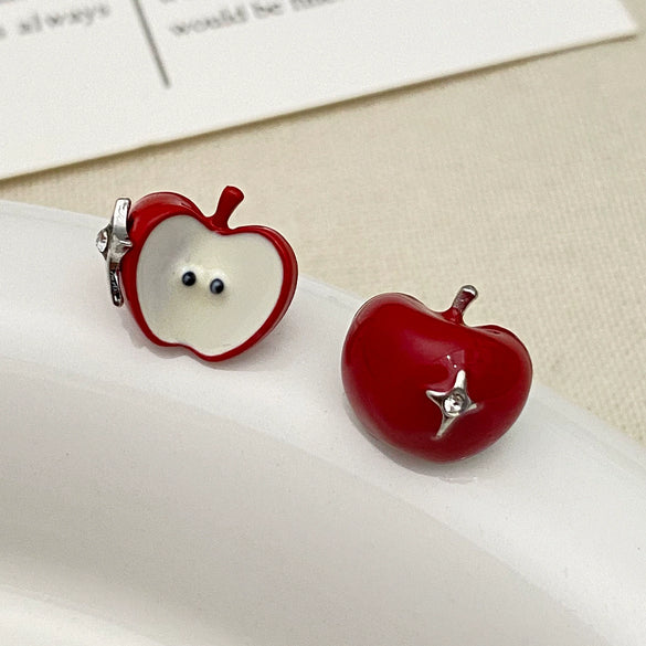 Fruit Shape Plastic Resin Dripping Oil Women's Earrings