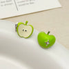 Fruit Shape Plastic Resin Dripping Oil Women's Earrings