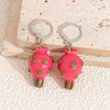 Fruit Shape Resin Hoop Earrings Fun Food Inspired Design Versatile Unisex Jewelry For Everyday Wear And Gifting