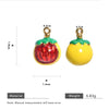 Fruit Shape Stainless Steel Electroplated Diy Jewelry Pendant Necklace Oil Dripping Style