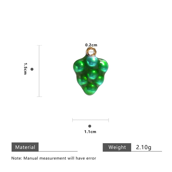 Fruit Shape Stainless Steel Electroplated Diy Jewelry Pendant Necklace Oil Dripping Style