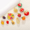 Fruit Shaped Copper Diy Jewelry Pendant With Oil Dripping Design Watermelon Durian Mango Strawberry Apple