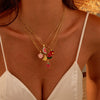 Fruit Style Stainless Steel 18K Gold Plated Necklace