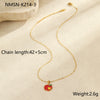 Fruit Style Stainless Steel 18K Gold Plated Necklace