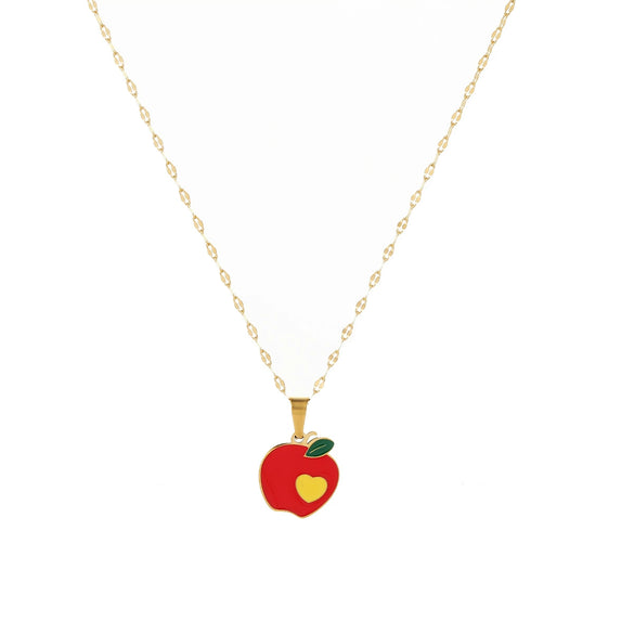 Fruit Style Stainless Steel 18K Gold Plated Necklace