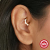 Full Body S925 Sterling Silver Round Zircon Earring With Single Row Diamond Puncture Geometric Pattern For Unisex