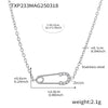 Full Diamond 5A Zircon Pin Stainless Steel Necklace Bracelet Jewelry Suit For Women With Electroplating Design Light Luxury Style