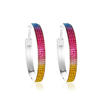 Full Diamond Gradient Color Earrings