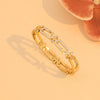 Full Diamond Hollow Fashion Stainless Steel Bracelet With Electroplating