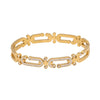 Full Diamond Hollow Fashion Stainless Steel Bracelet With Electroplating