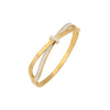 Full Diamond Snake Shaped Zircon Flower Stainless Steel Electroplated Bracelet Fashion Jewelry