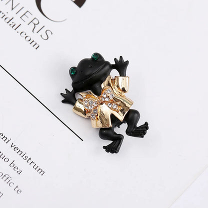 Funny Animal Alloy Enamel Inlay Artificial Gemstones Women'S Brooches