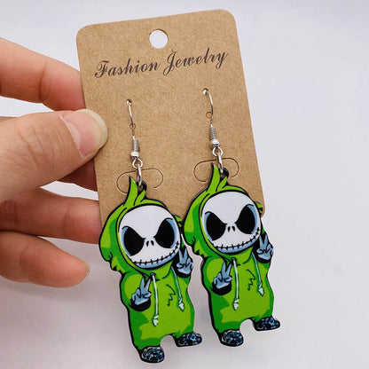 Funny Cartoon Character Ghost Arylic Halloween Women'S Drop Earrings