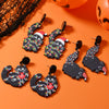 Funny Christmas Black Cat Acrylic Earrings