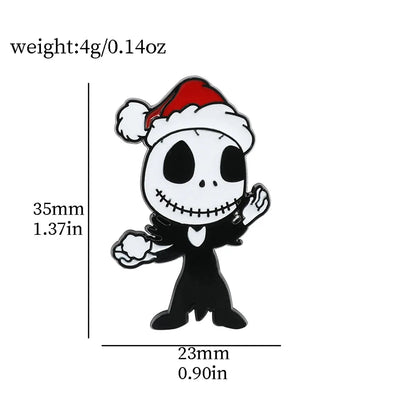 Funny Cool Style Cartoon Character Skull Alloy Plating Unisex Brooches