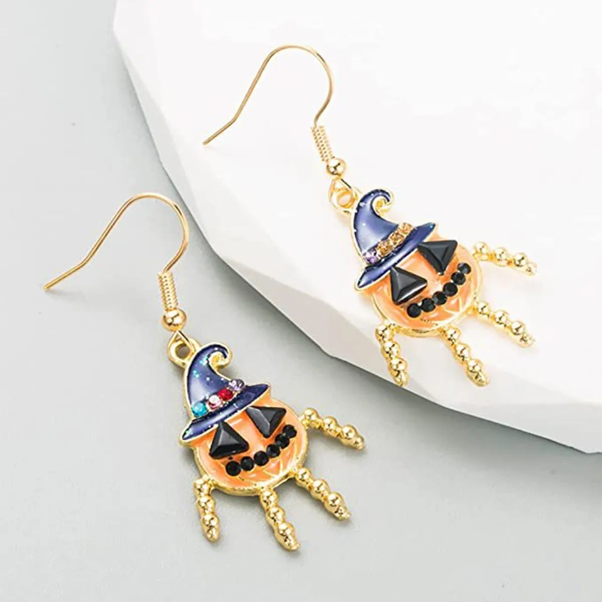 1 Pair Funny Geometric Plating Alloy Earrings