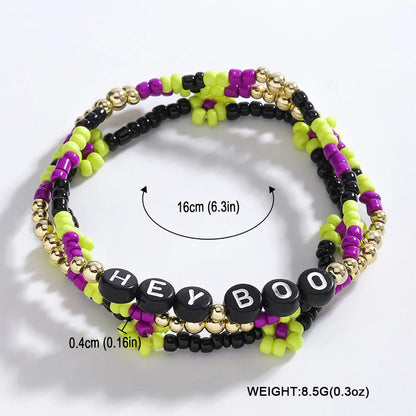 Funny Letter Alloy Plastic Resin Wholesale Bracelets