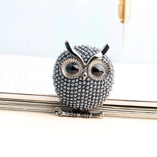 Funny Owl Alloy Inlay Alloy Unisex Brooches