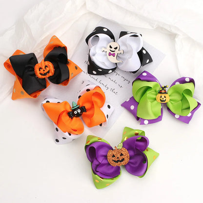 Halloween Funny Pumpkin Bow Knot Ribbon Party Festival Street