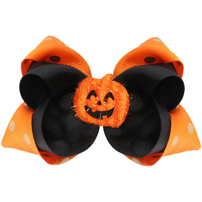 Halloween Funny Pumpkin Bow Knot Ribbon Party Festival Street