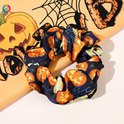 Funny Pumpkin Cloth Hair Tie