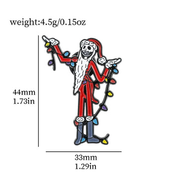 Funny Santa Claus Alloy Enamel Unisex Brooches