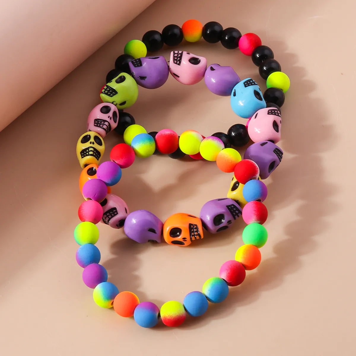 Funny Skull Beaded Wholesale Bracelets