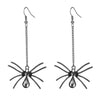 Funny Spider Alloy Plating Inlay Artificial Gemstones Women'S Drop Earrings 1 Pair