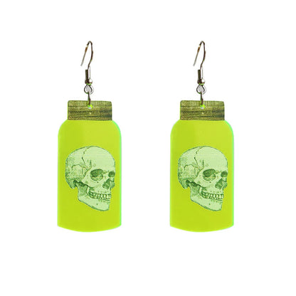 Funny Spider Skull Arylic Women'S Earrings 1 Pair