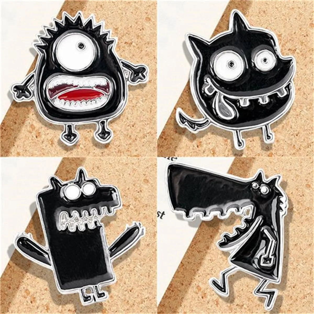 Funny Streetwear Color Block Alloy Unisex Brooches