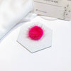 Fur Ball Earrings And Hair Accessories Fabric Material Cartoon Style