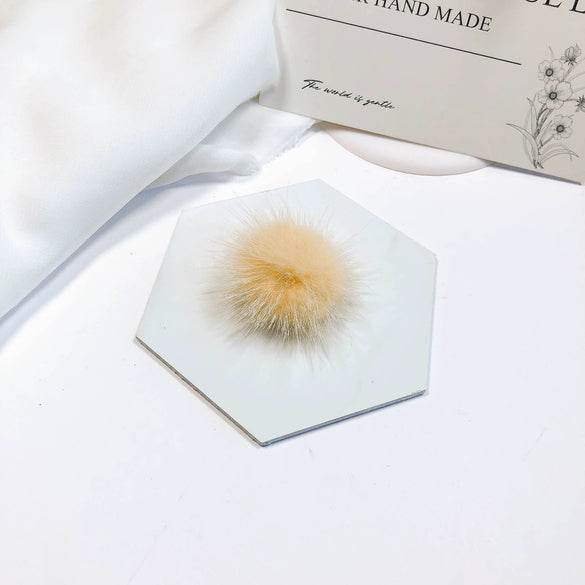 Fur Ball Earrings And Hair Accessories Fabric Material Cartoon Style