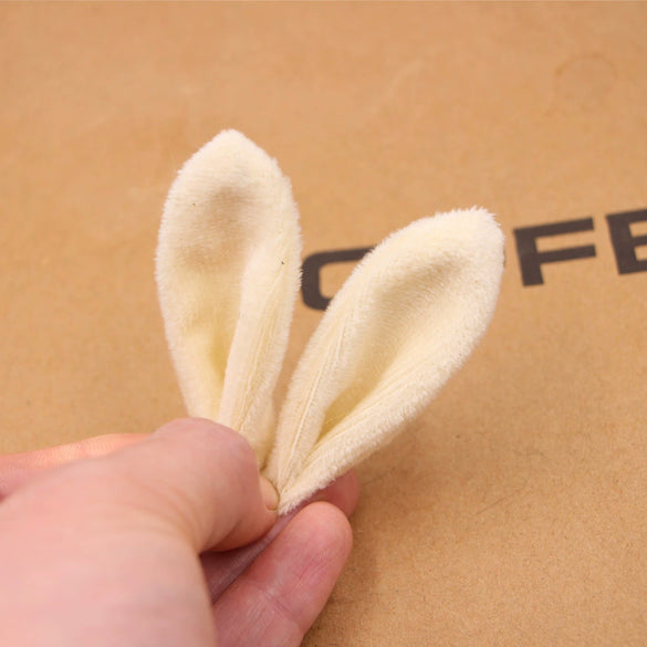 Garment Accessories Rabbit Ear Fur Ball Crystal Fabric Diy Handmade Cartoon Animals Electroplating