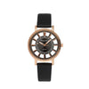 Gear Belt Watch Alloy Case Imitation Leather Strap Stainless Steel Buckle Round Dial Leisure Style