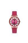 Gear Belt Watch Alloy Case Imitation Leather Strap Stainless Steel Buckle Round Dial Leisure Style