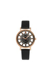 Gear Belt Watch Alloy Case Imitation Leather Strap Stainless Steel Buckle Round Dial Leisure Style