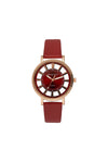 Gear Belt Watch Alloy Case Imitation Leather Strap Stainless Steel Buckle Round Dial Leisure Style