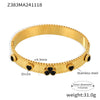 Gear Buckle Heart Zircon Czech Glass Stainless Steel Women's Bracelet Plated With 18K Real Gold Colorpreserving Electroplated