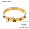 Gear Buckle Heart Zircon Czech Glass Stainless Steel Women's Bracelet Plated With 18K Real Gold Colorpreserving Electroplated