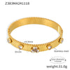 Gear Buckle Heart Zircon Czech Glass Stainless Steel Women's Bracelet Plated With 18K Real Gold Colorpreserving Electroplated