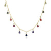 Gem Necklace 925 Sterling Silver Drop Shape Tassel Retro Style