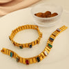 Gem Retro Bracelet 316L Stainless Steel Geometric Exotic Electroplated Jewelry For Women