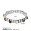 Gem Retro Bracelet 316L Stainless Steel Geometric Exotic Electroplated Jewelry For Women