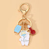 Gemstone Enamel Nurse Cap And Syringe Keychain Pendant Accessory Made Of Alloy For Nurses' Day And Doctor Time