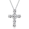 Gemstone Mixed Gemstone Inlay Geometric Cross Pendant Ball Chain Necklace For Men And Women