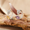 Gemstone Ring S925 Sterling Silver Animal Pattern Crystal
