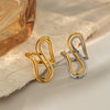 Geometric Asymmetrical Stylish Daily Ring For Women High End Stainless Steel With 18K Gold Electroplated Hand Jewelry Accessories