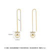 Geometric Bee Motif Copper Drop Earrings With Long Tassel Design Simple Fashion Statement Jewelry