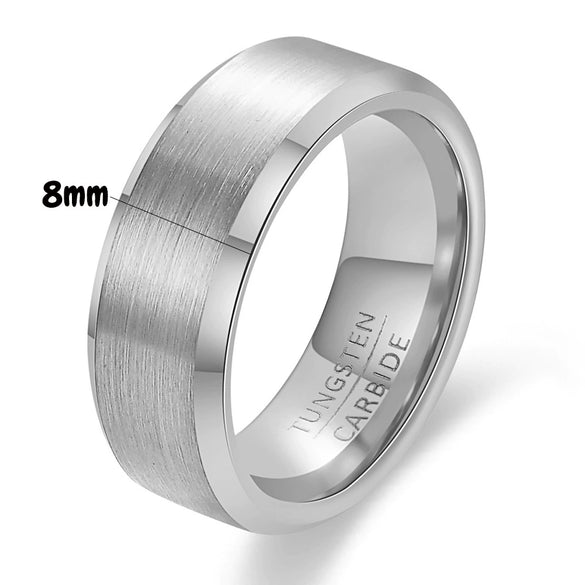 Geometric Brushed Gold Tone Electroplated Tungsten Steel Unisex Fashion Ring For Couples Wholesale