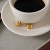 Geometric C Shaped Earrings For Women Stainless Steel With Titanium Steel Posts Pvd Vacuum Gold Plated Elegant High End Jewelry